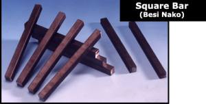 Jenis Besi Nako - Besi Nako Biasa - Square Bar - Virkant