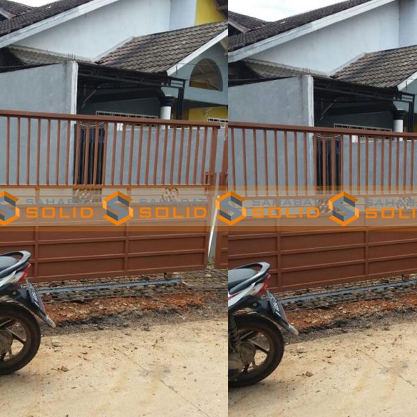 Pagar Besi Kokoh di Pasir Putih Sawangan Depok